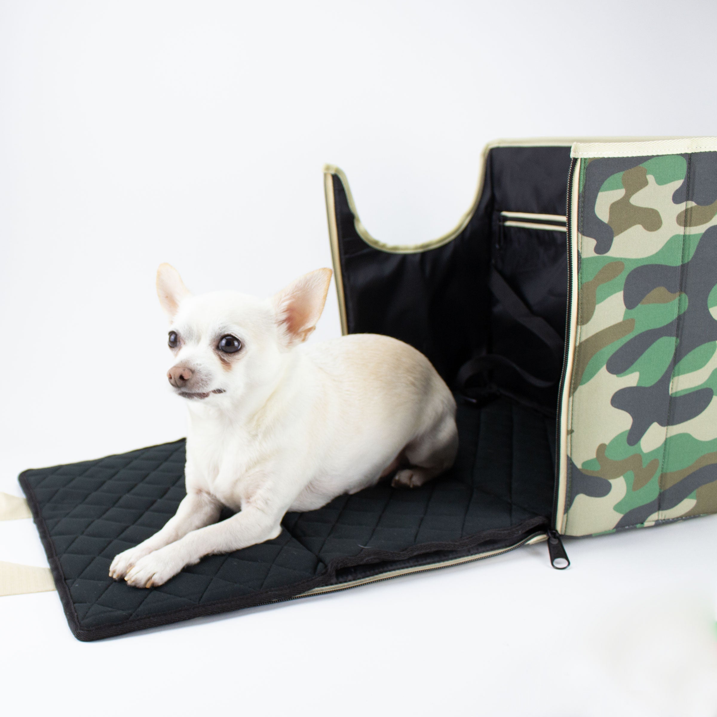 luxury dog carrier camo