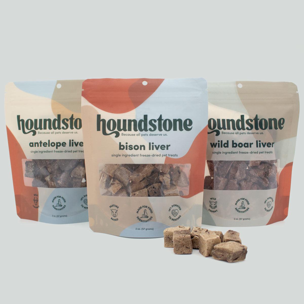 Houndstone single-ingredient freeze-dried dog treats