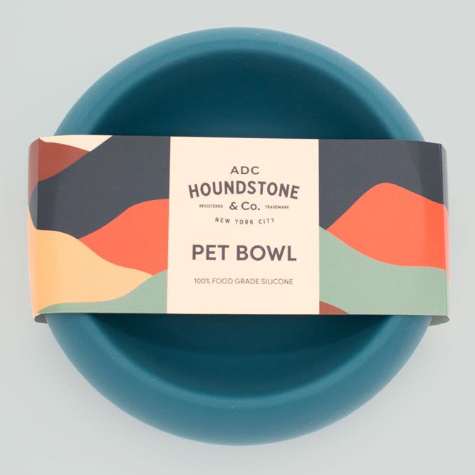 Houndstone silicone dog bowl and silicone dog bowl mat