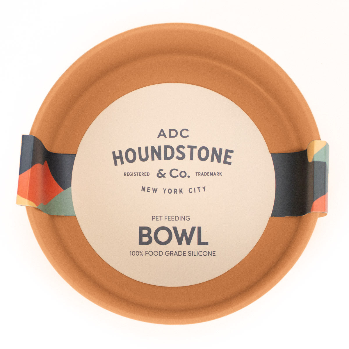 Houndstone BPA Free Silicone Dog Bowl, 4.5 Cups, Dishwasher Safe, Marigold