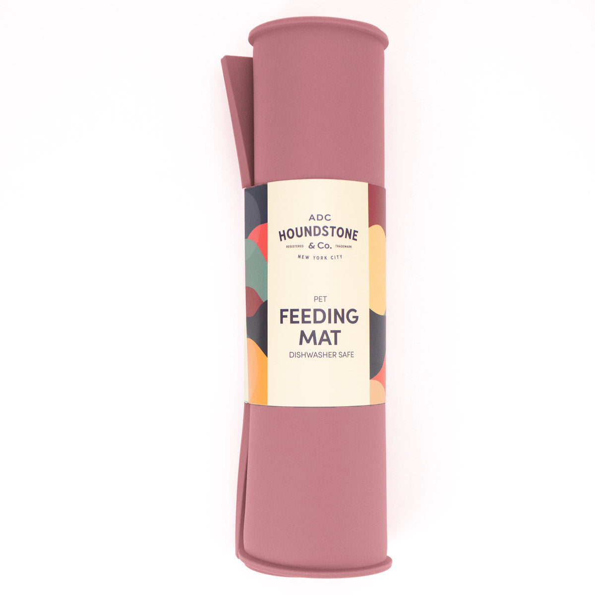houndstone silicone dog bowl mat in blush