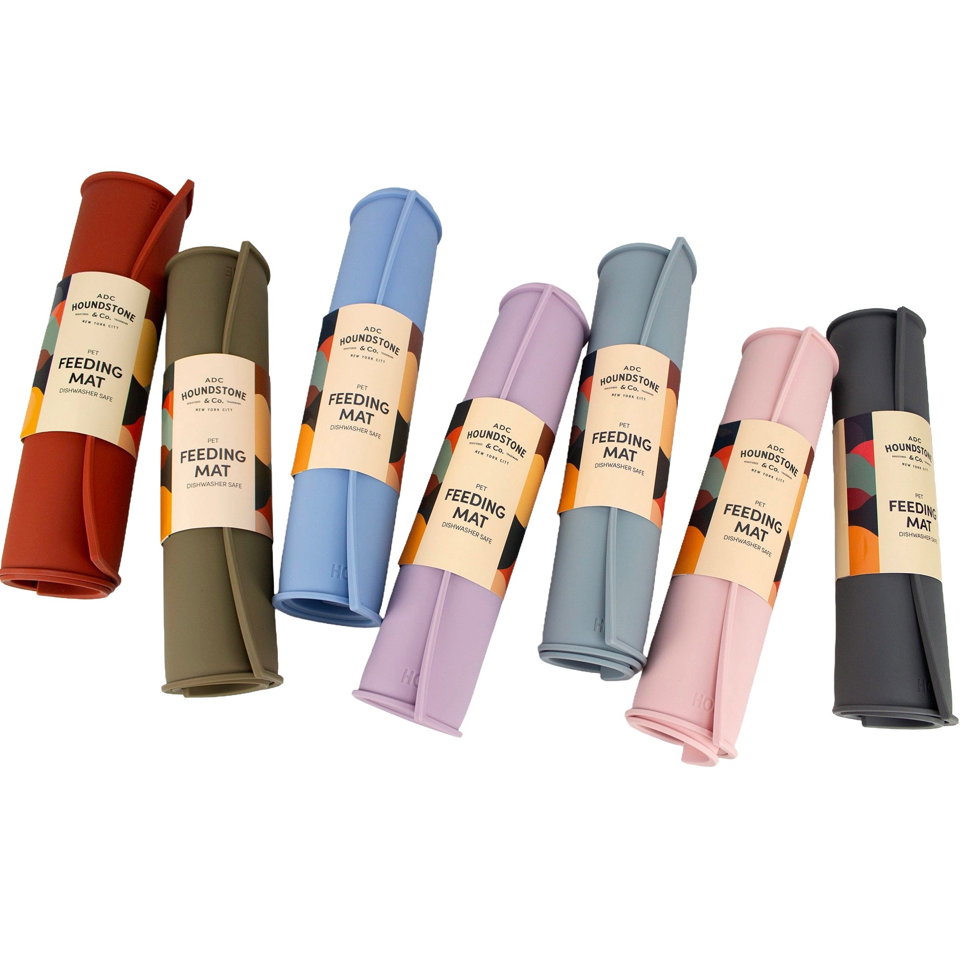 houndstone silicone dog food mats in various colors