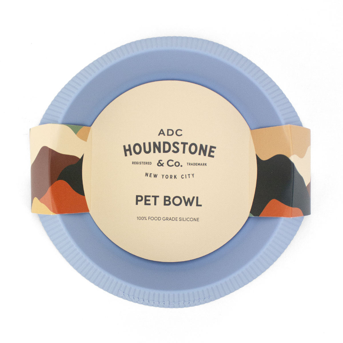 Houndstone Food Grade Silicone Cat Bowl, Dishwasher Safe, Sky Blue