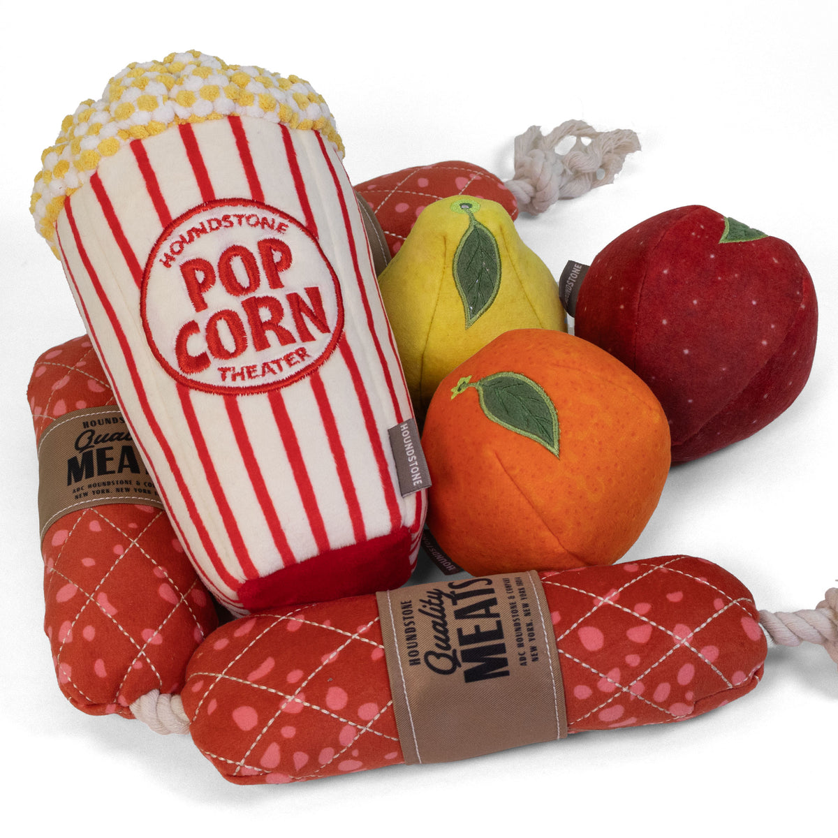 Salami Rope Tug Toy, 2-in-1 with Rope Toy Inside