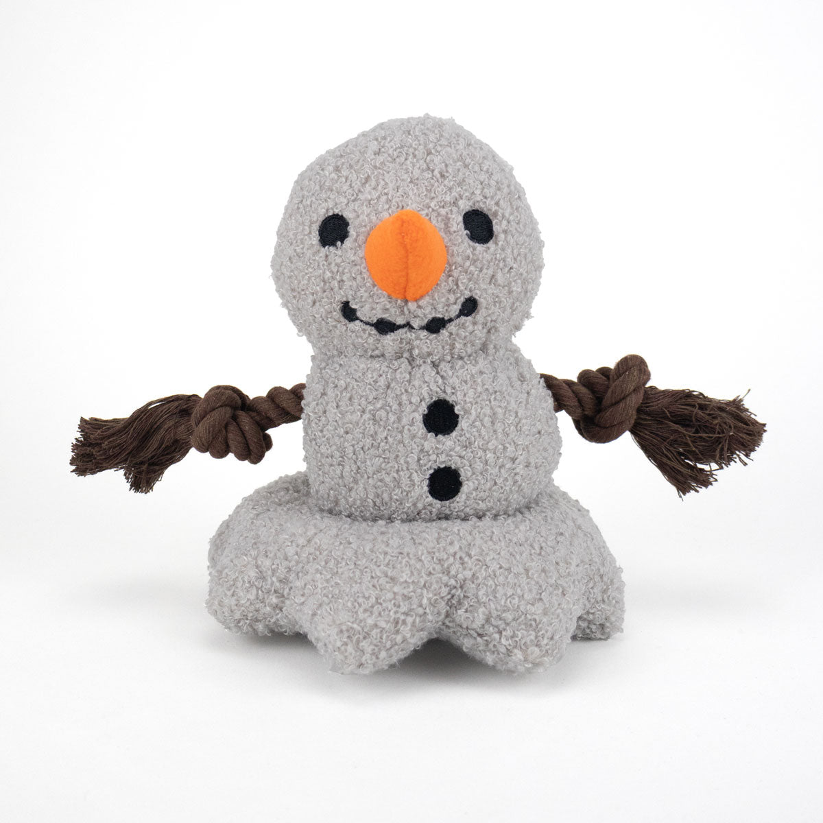 Houndstone Melty the Snowman Dog Toy, 7.5", w/ Crinkle Paper & Squeaker