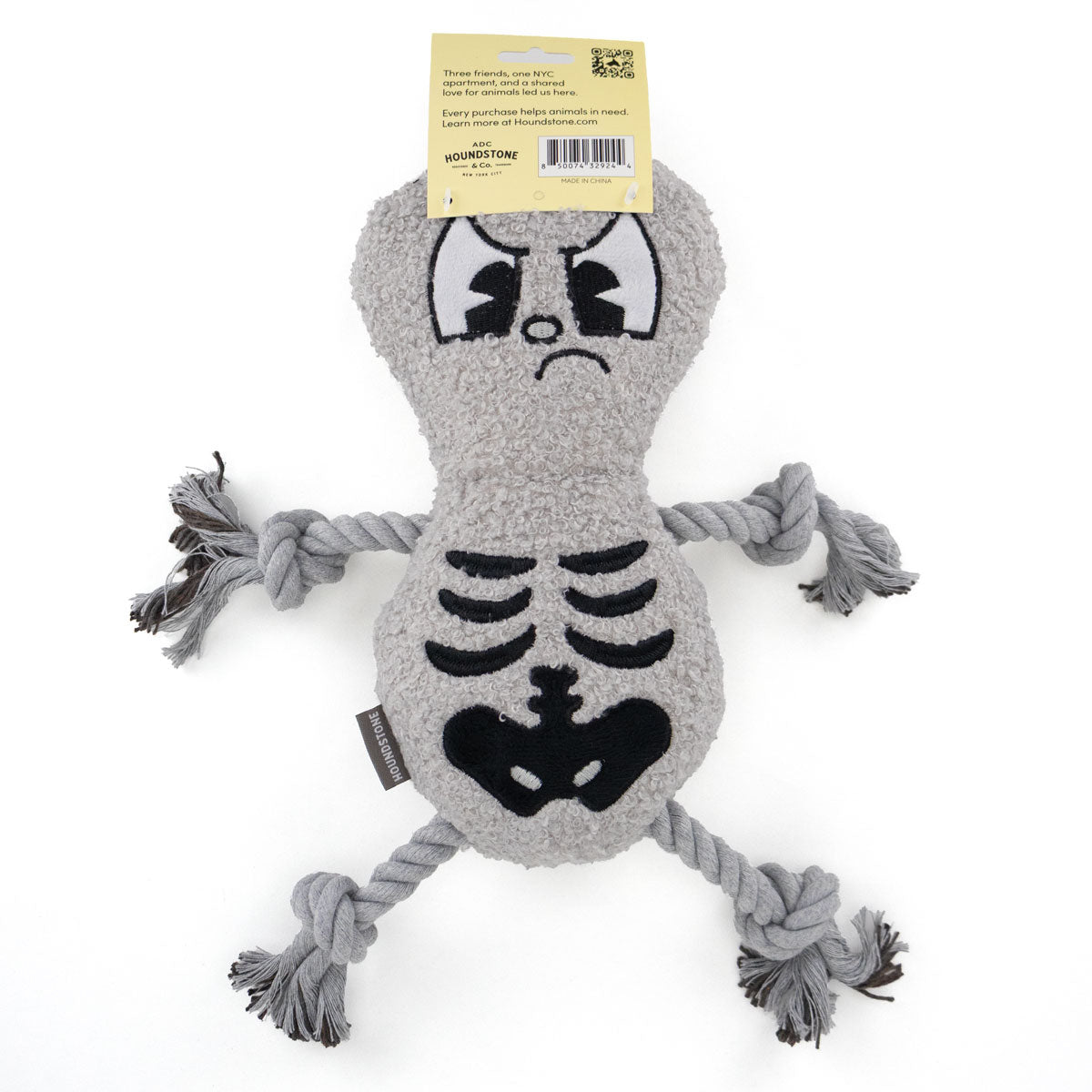 Houndstone Boneyard Buddy 2 Faced Skeleton w/ Squeaker