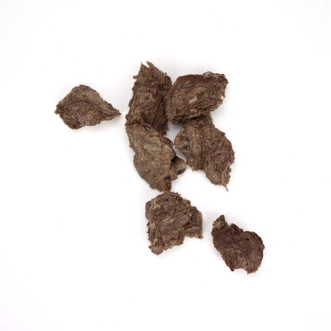 Brown Houndstone low fat dog treats on a white background
