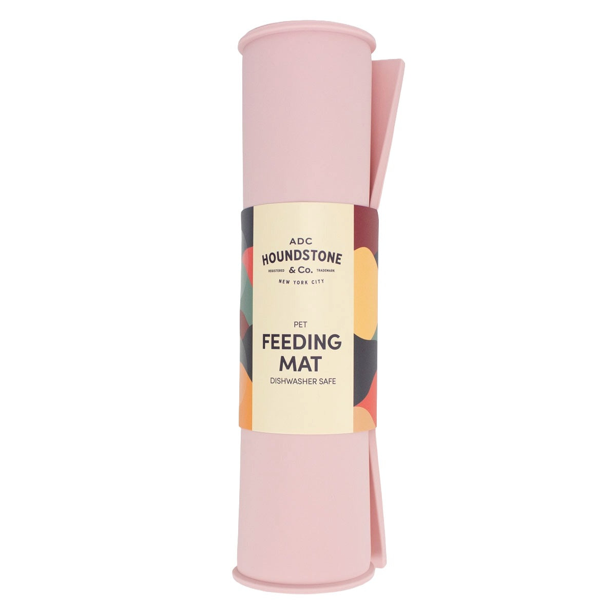 Houndstone silicone dog bowl mat in pink