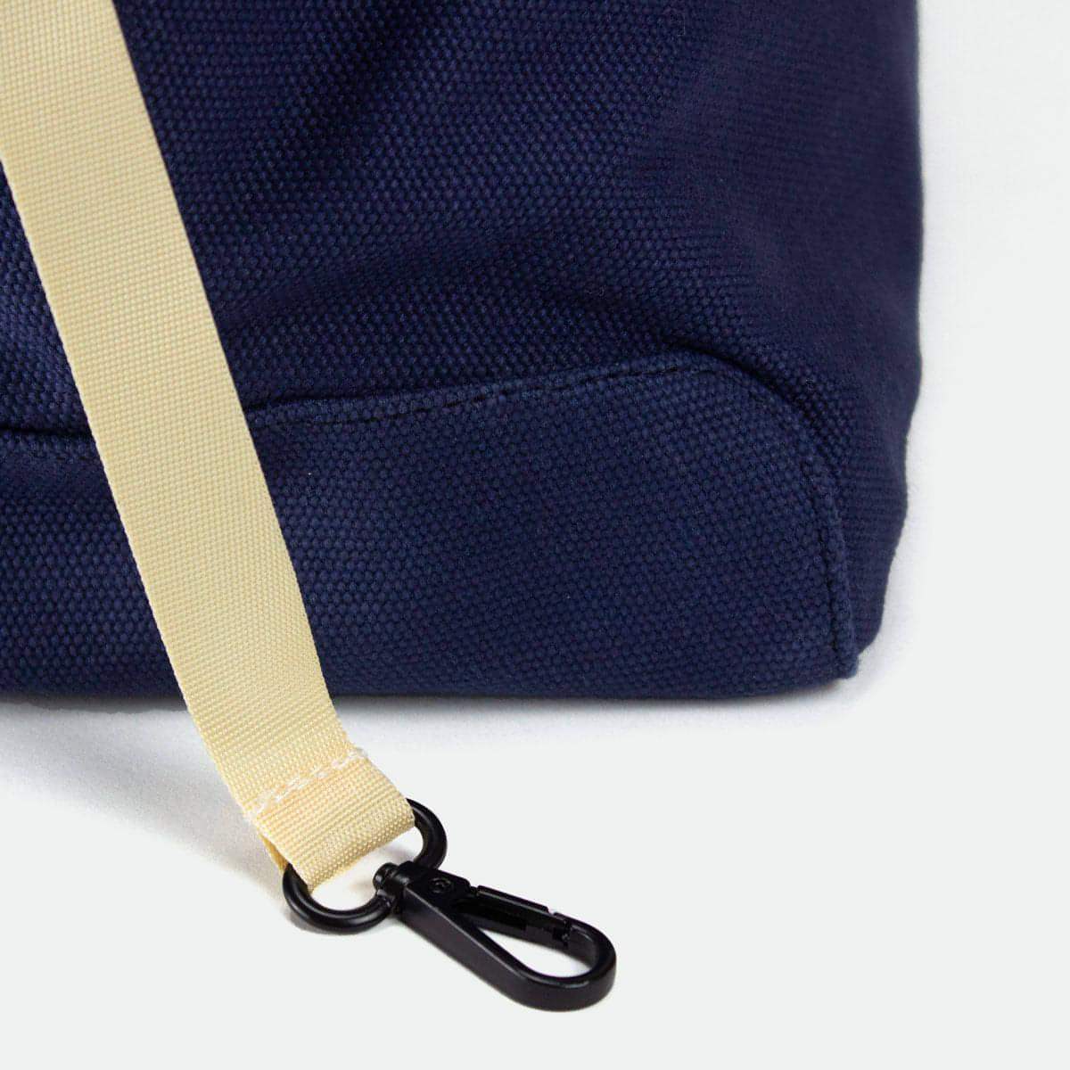 Dog tote bag, navy canvas