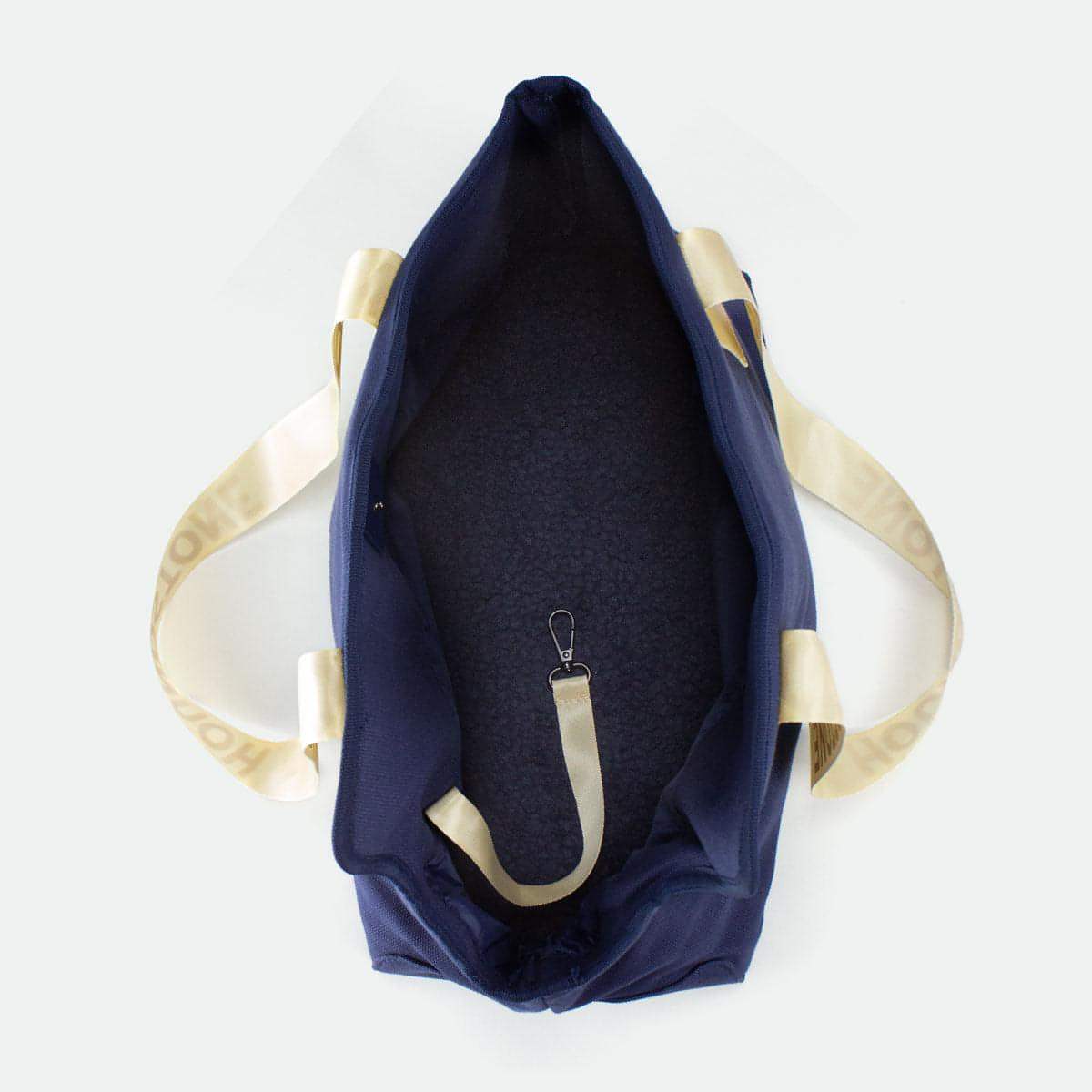 dog tote bag navy canvas