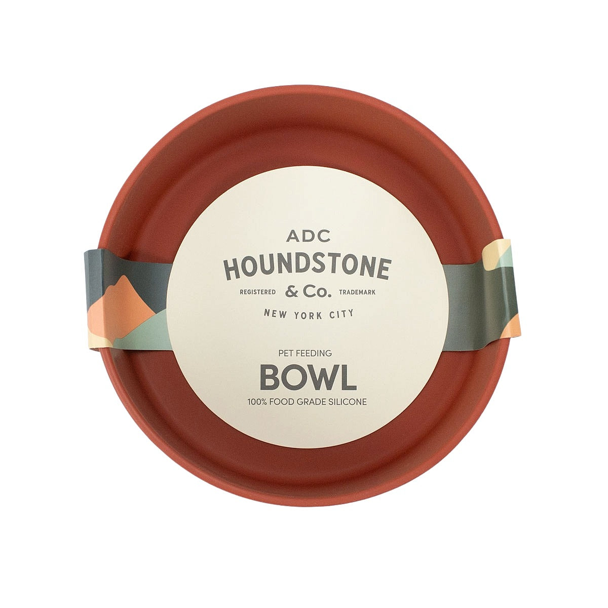 houndstone silicone dog bowl in terracotta