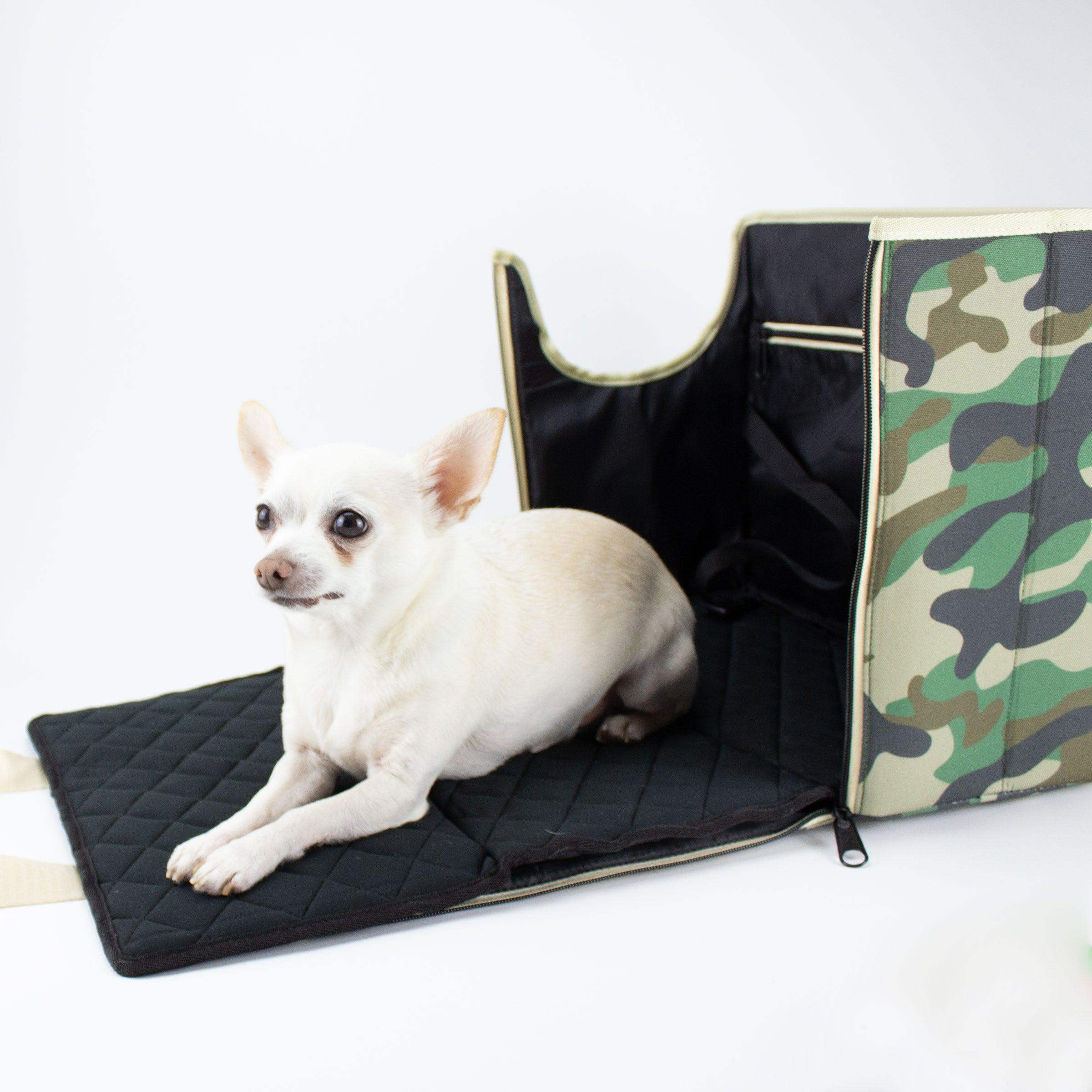 Structured Convertible Dog Carrier - Camo - Daybed/Carrier