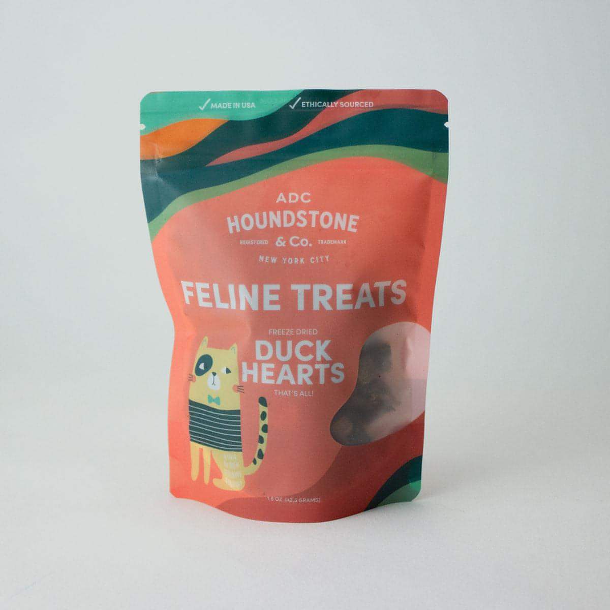 Duck Heart Freeze-Dried Cat Treats 1.5 oz Bag - All-Natural & Ethically Sourced, Made in USA