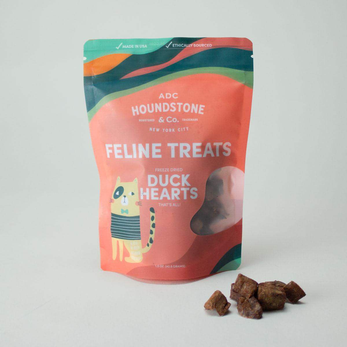 Duck Heart Freeze-Dried Cat Treats 1.5 oz Bag - All-Natural & Ethically Sourced, Made in USA