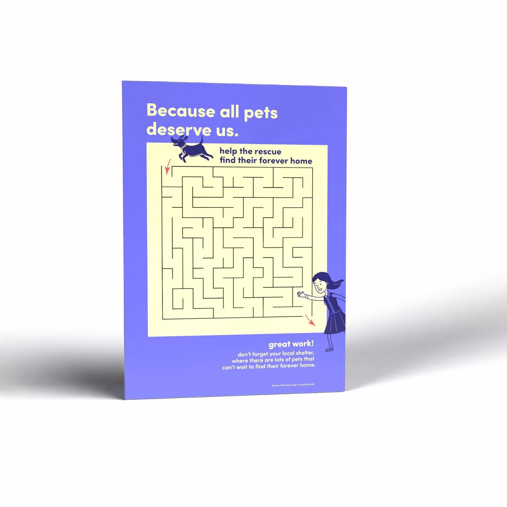 freeze dried dog food toppers skin and coat formula in a cereal box type packaging with a puzzle on the back