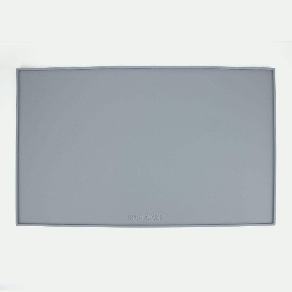 Houndstone silicone cat and dog food mat in slate grey