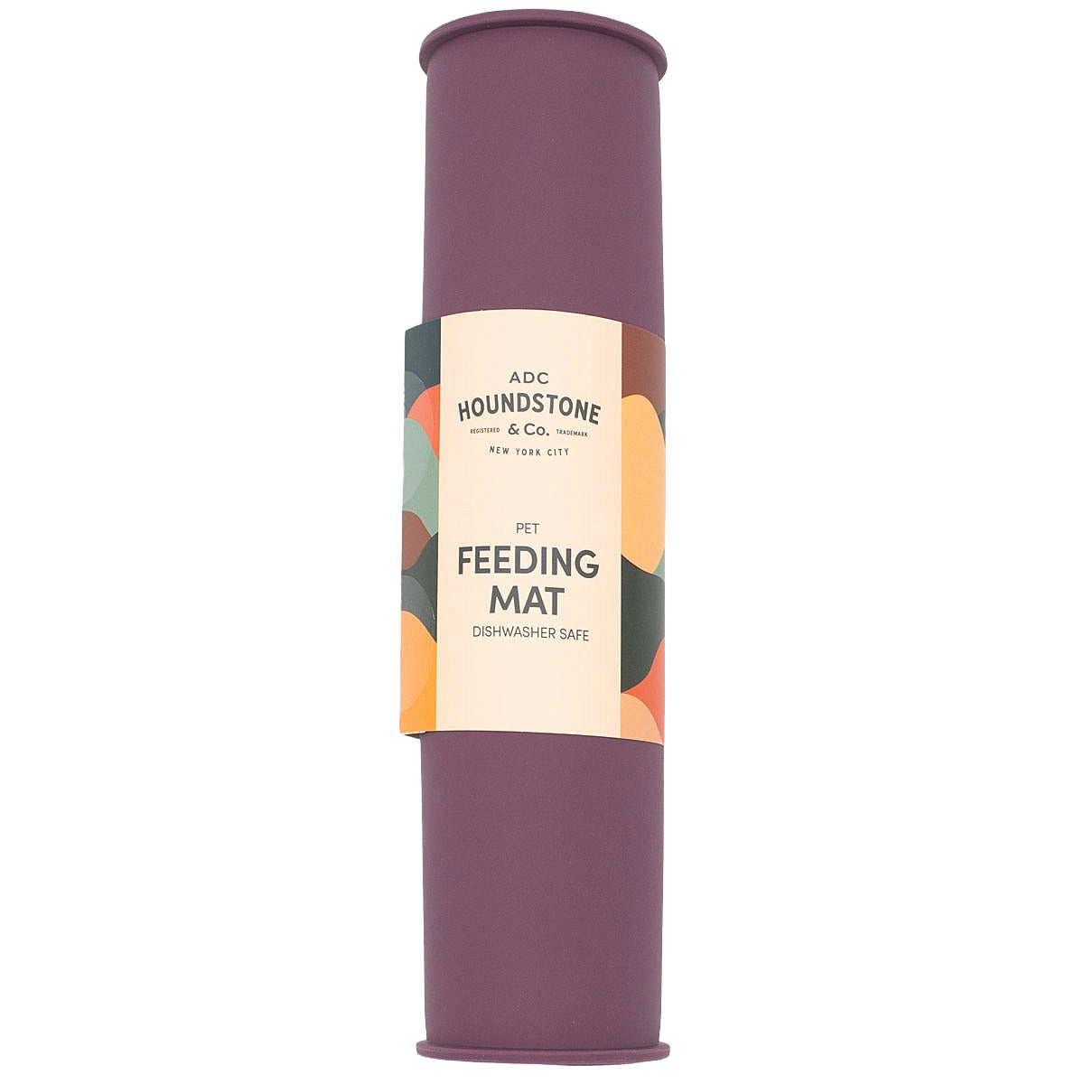 houndstone silicone dog bowl mat in plum