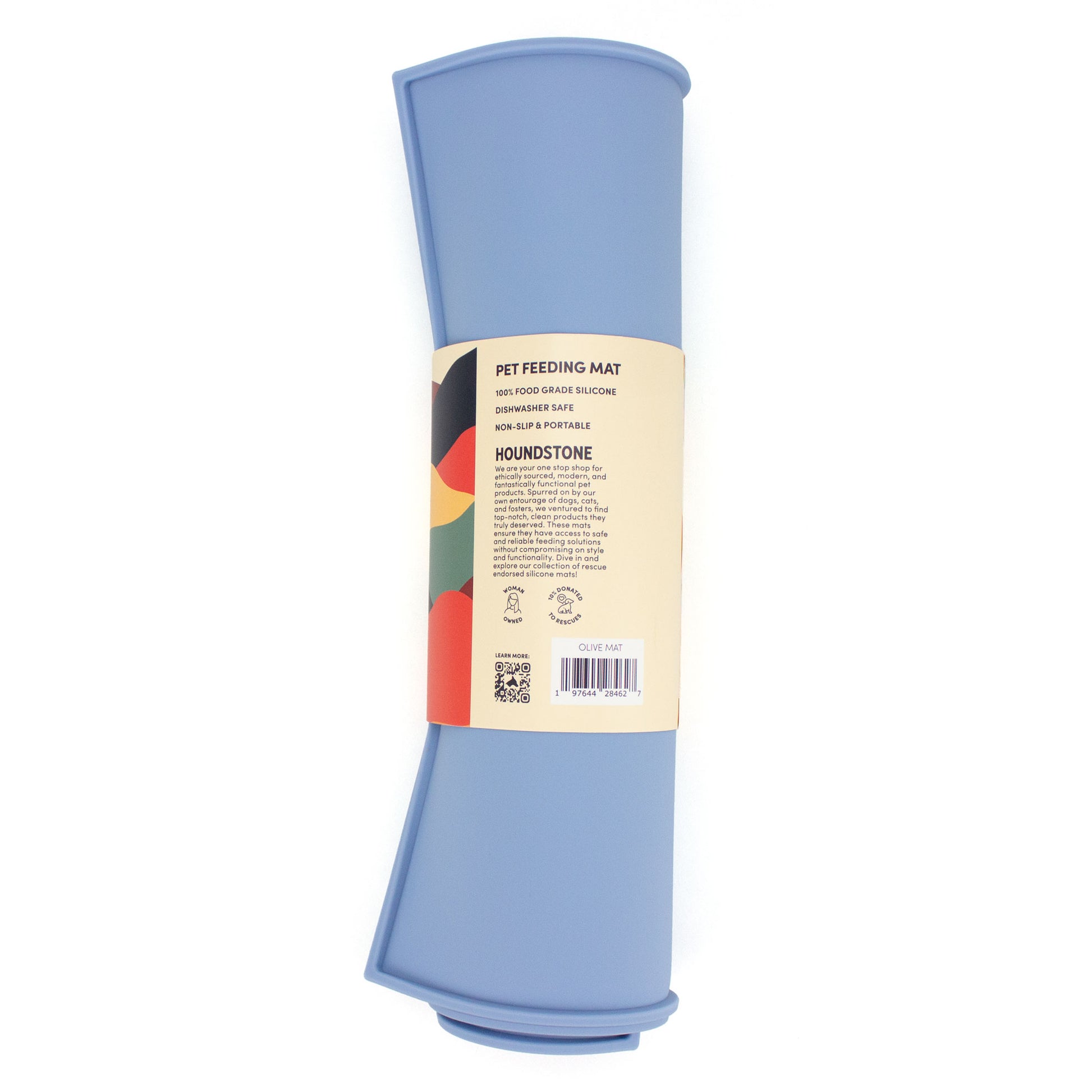 houndstone dog bowl mat blue