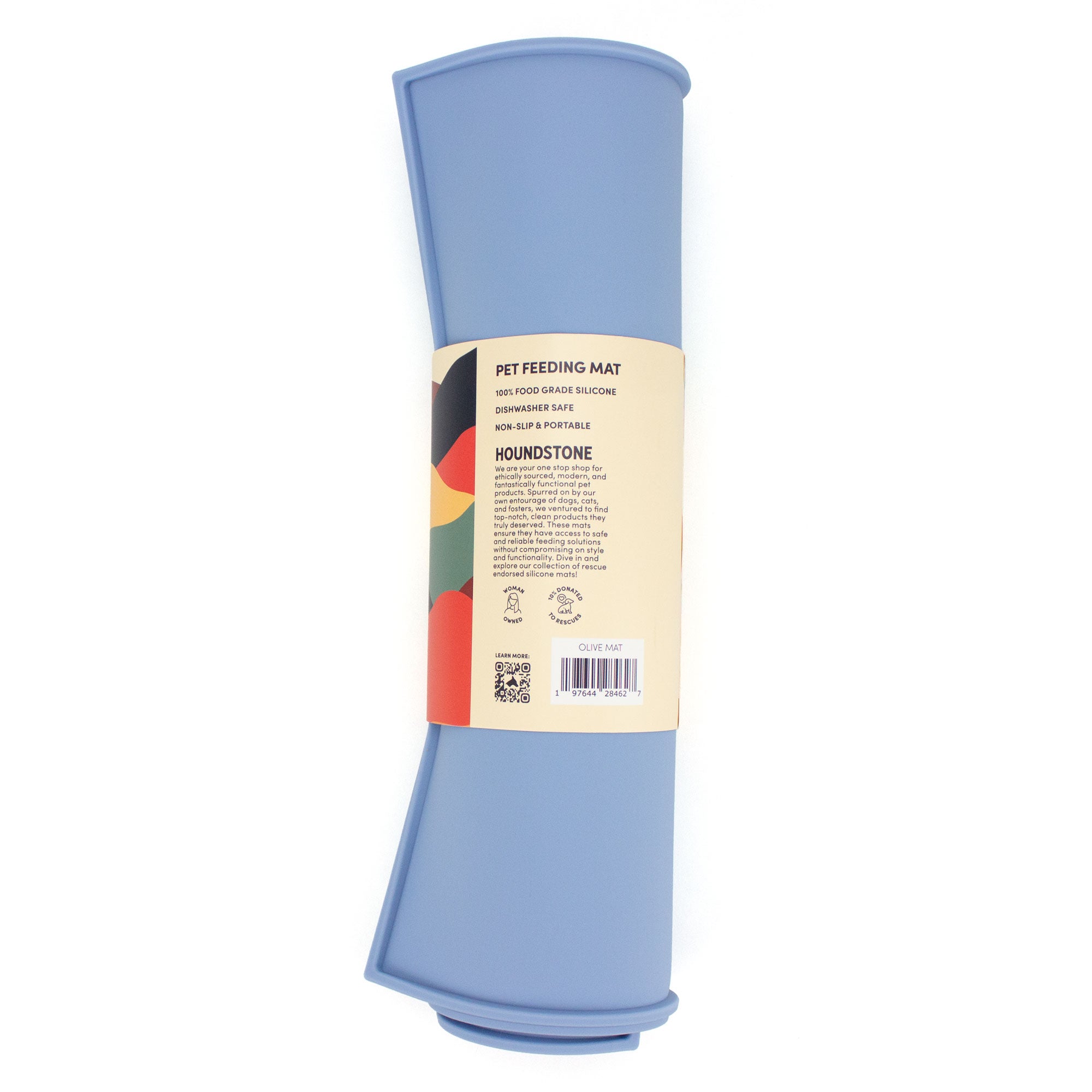 houndstone dog bowl mat blue