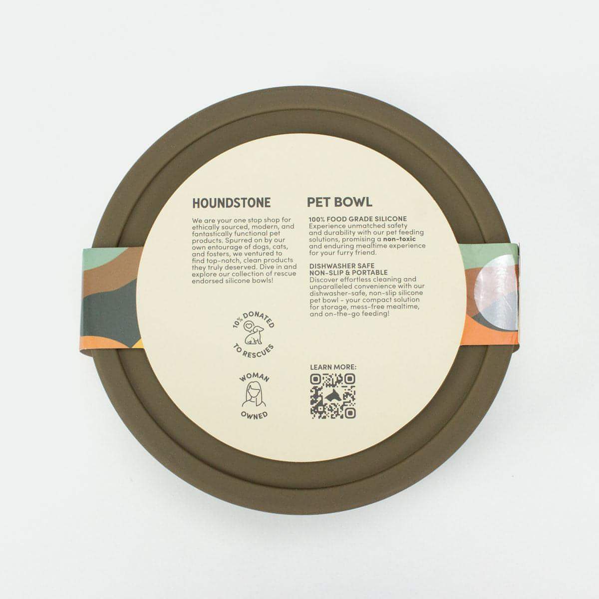 silicone dog bowl olive