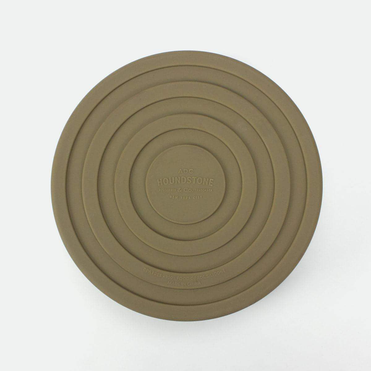 silicone dog bowl olive, bottom view