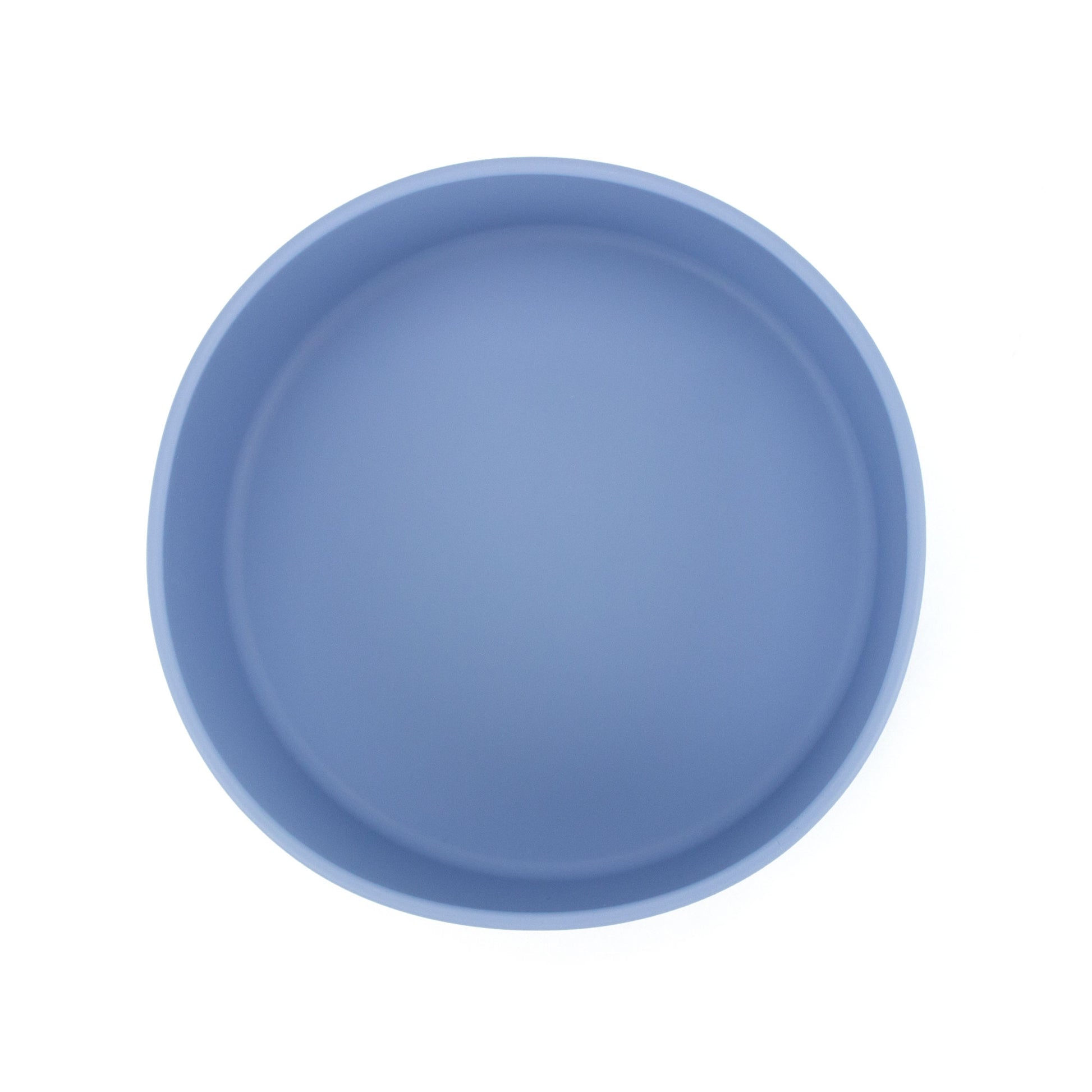 houndstone pony silicone dog bowl in blue top down view