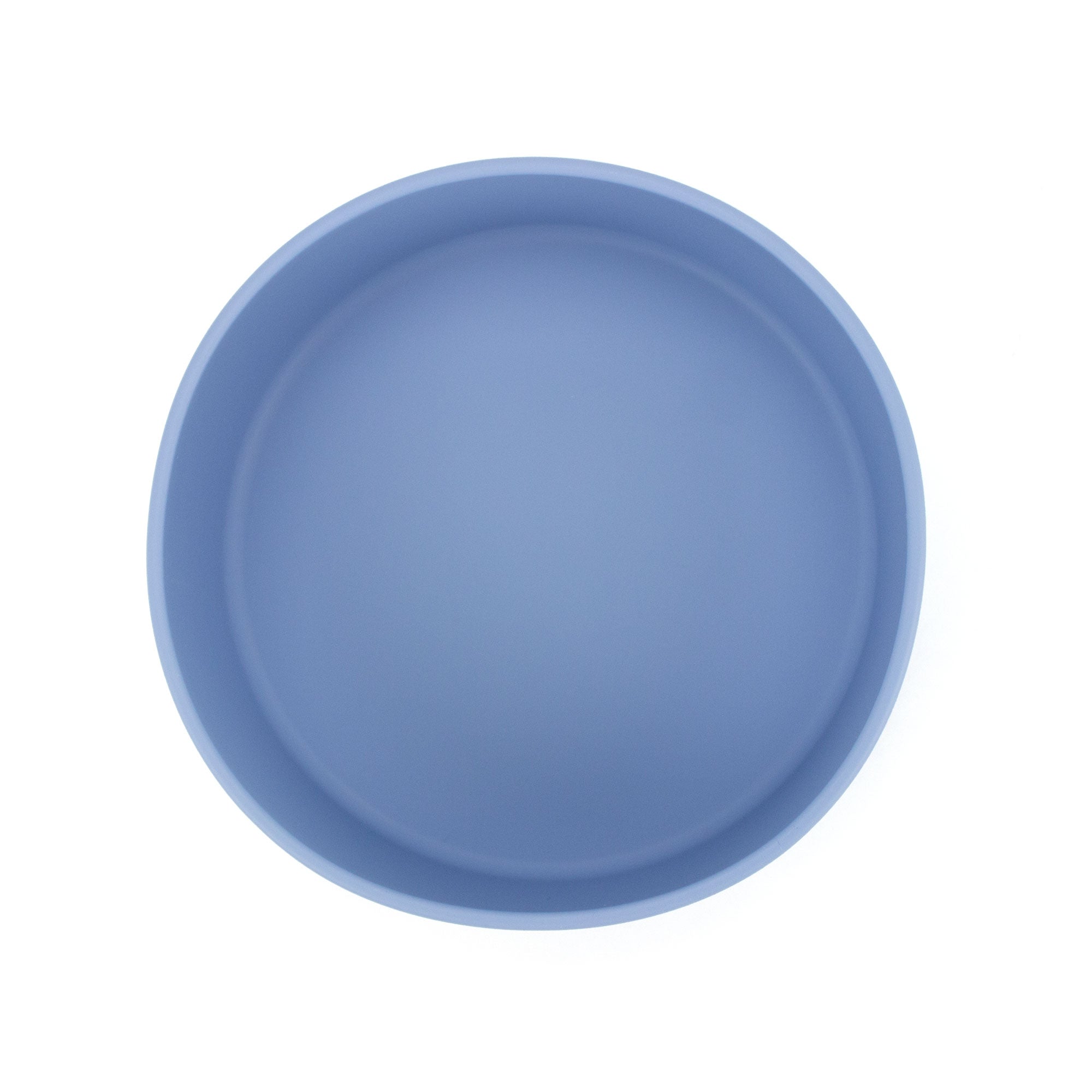 houndstone pony silicone dog bowl in blue top down view