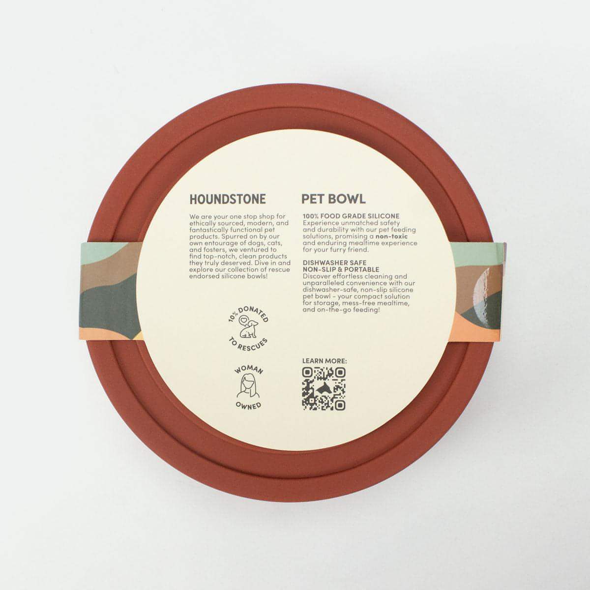 Food Grade Silicone Dog Bowl - Terracotta, 4.5 Cups Volume, Dishwasher Safe, Non-Slip