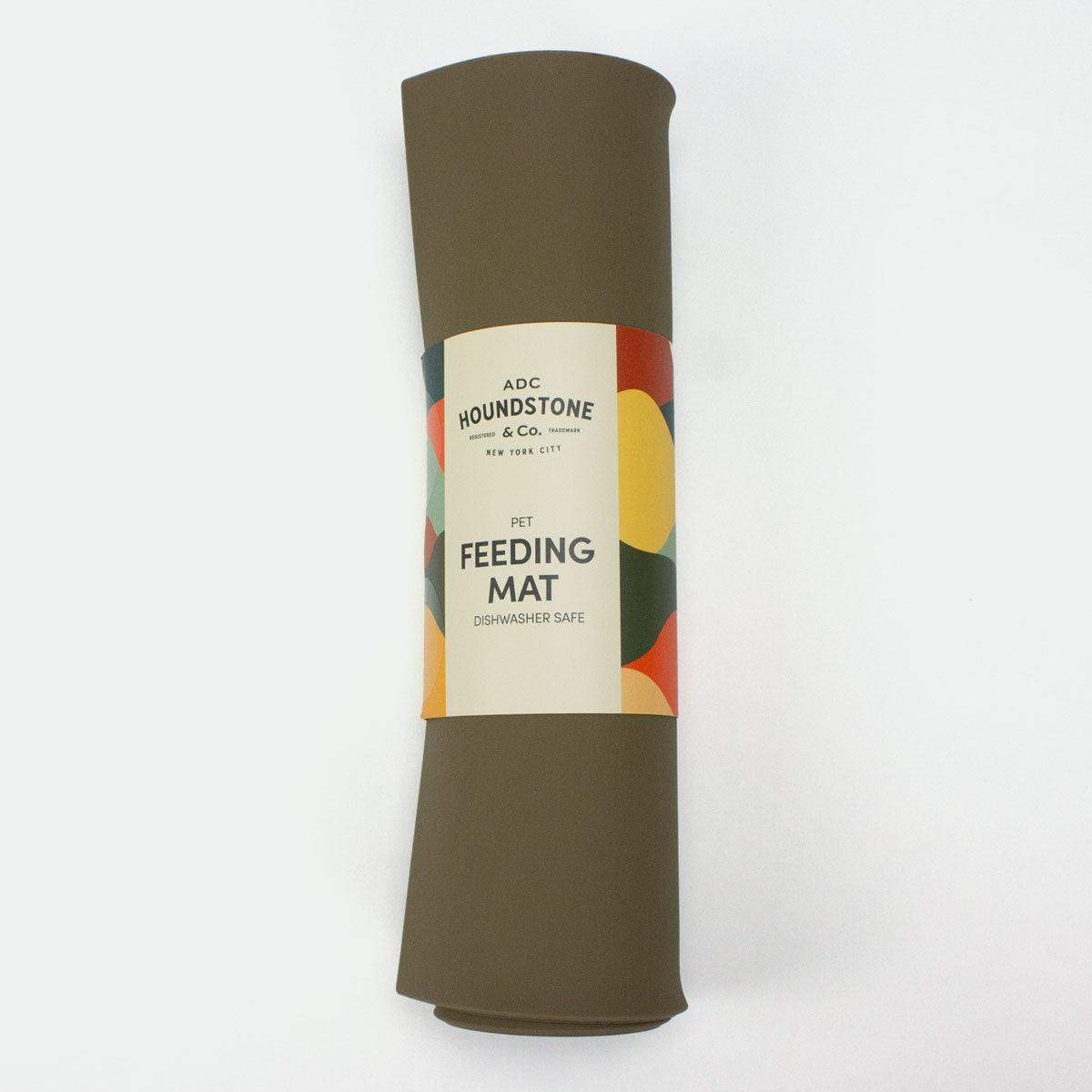 Houndstone silicone pet food mat in olive