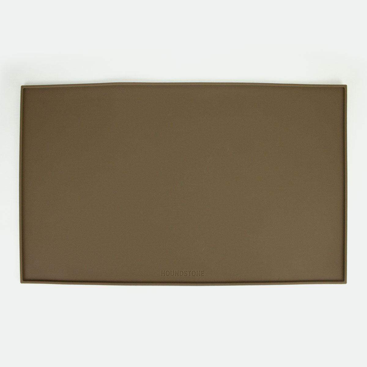Houndstone silicone pet food mat in olive