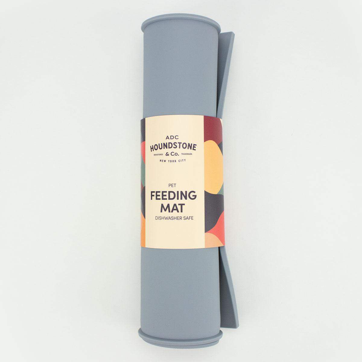 Houndstone silicone pet food mat in slate grey