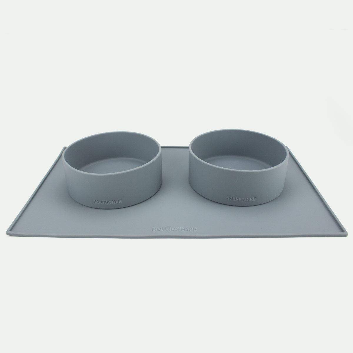 Houndstone silicone pet food mat in slate grey