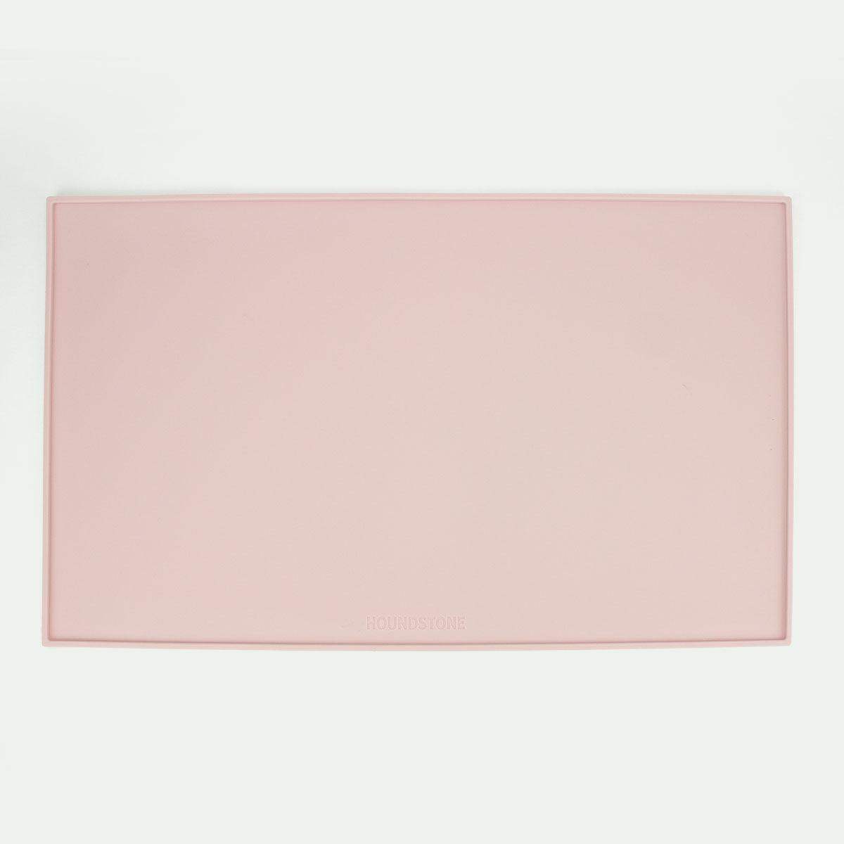 Houndstone silicone pet food mat in soft pink