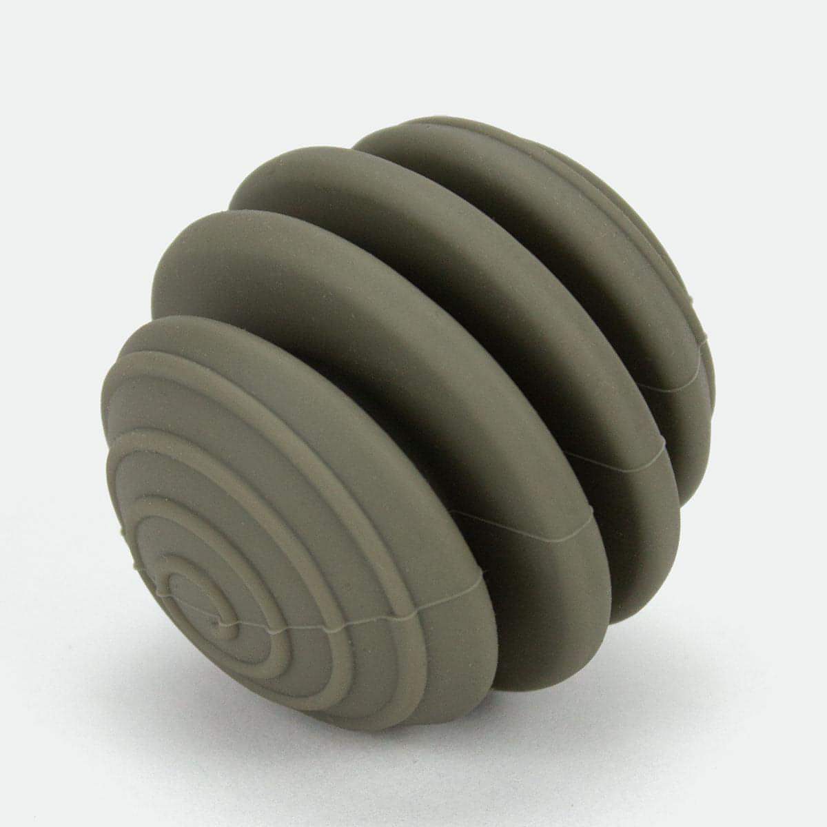 Silicone Interactive Dog Ball with treat pockets - Sage, Dishwasher Safe, 2 Inch Diameter