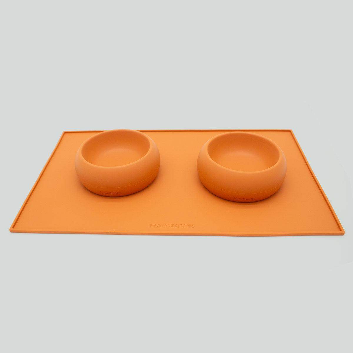 Houndstone BPA Free Silicone Dog Bowl, Dishwasher Safe, 1 Cup, Marigold