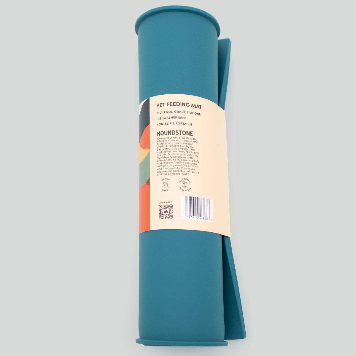 houndstone silicone pet food mat in caribbean sea