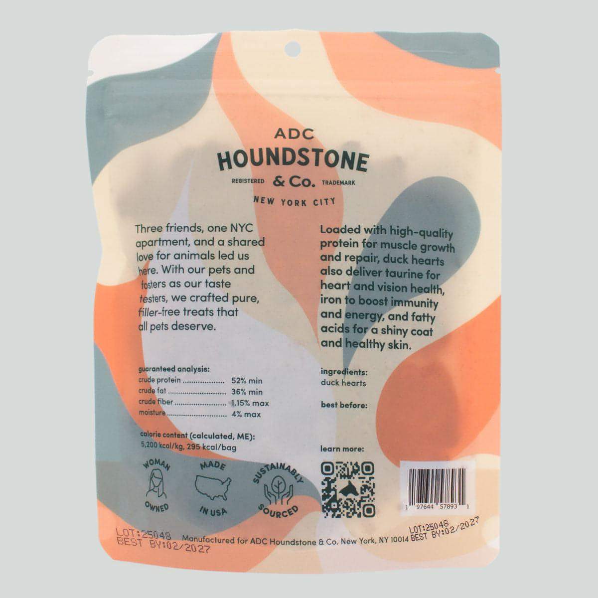 Duck Heart Freeze-Dried Dog Treats 2 oz Bag - All-Natural & Ethically Sourced, Made in USA