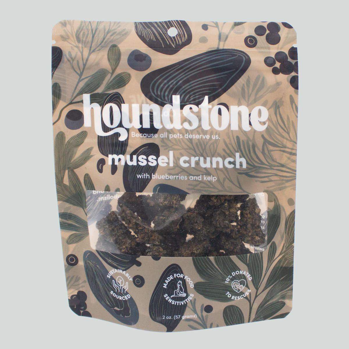 houndstone low fat dog treats mussel crunch