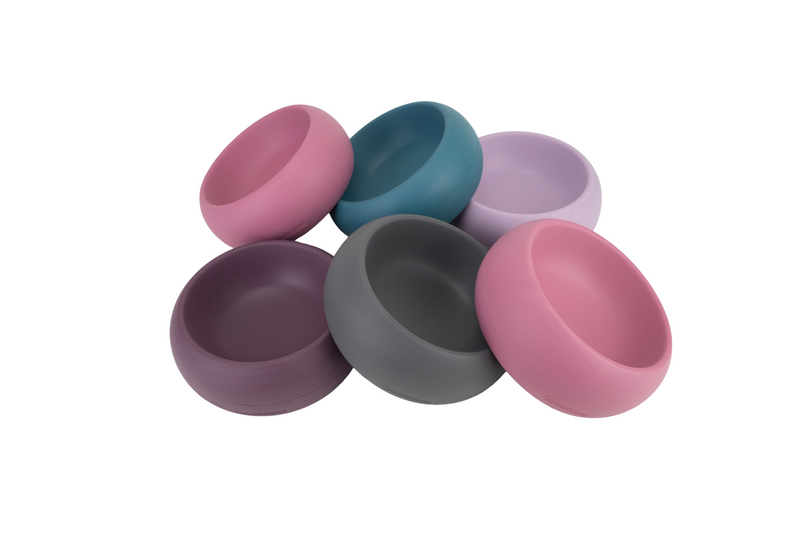Houndstone coquito silicone dog food bowl video in various colors