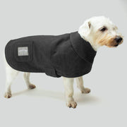 waxed canvas dog jacket black