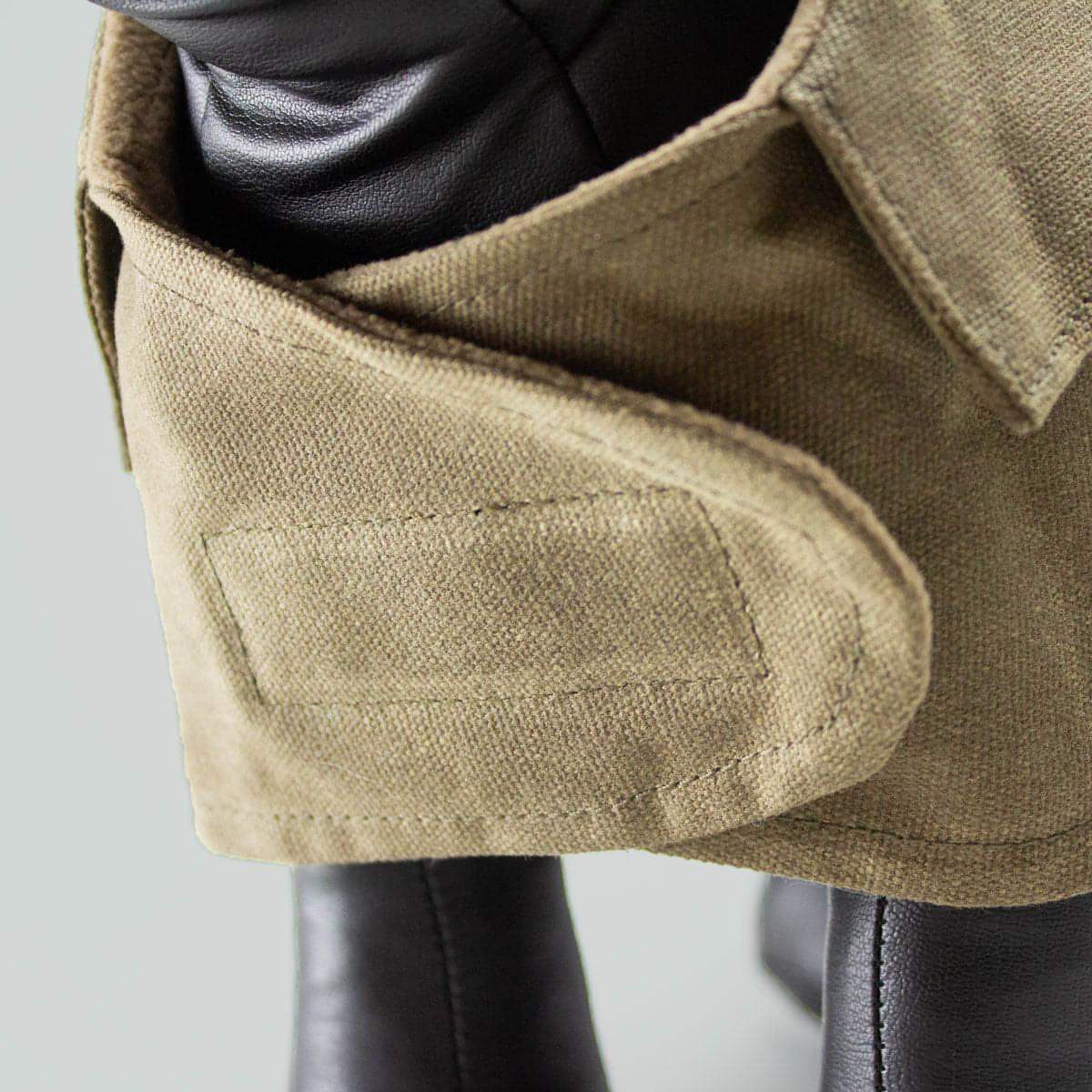 waxed canvas dog jacket tan