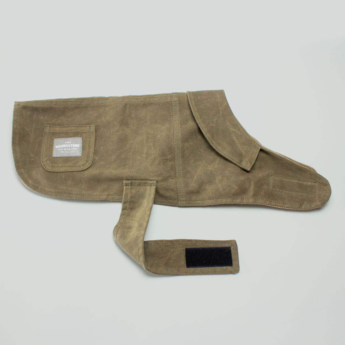 Waxed Canvas Dog Jacket, Tan, Water Resistant, Fleece Lined