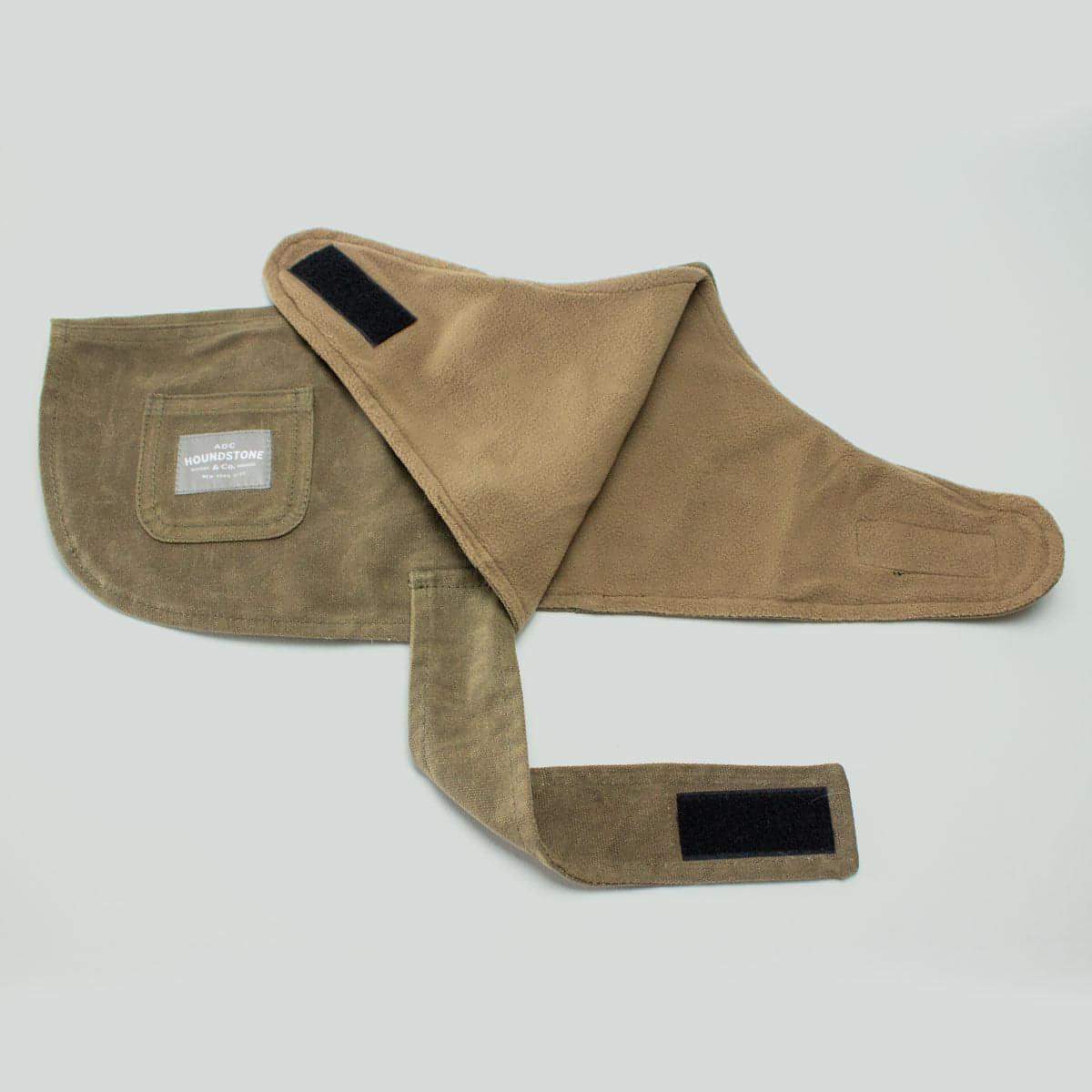 waxed canvas dog jacket tan