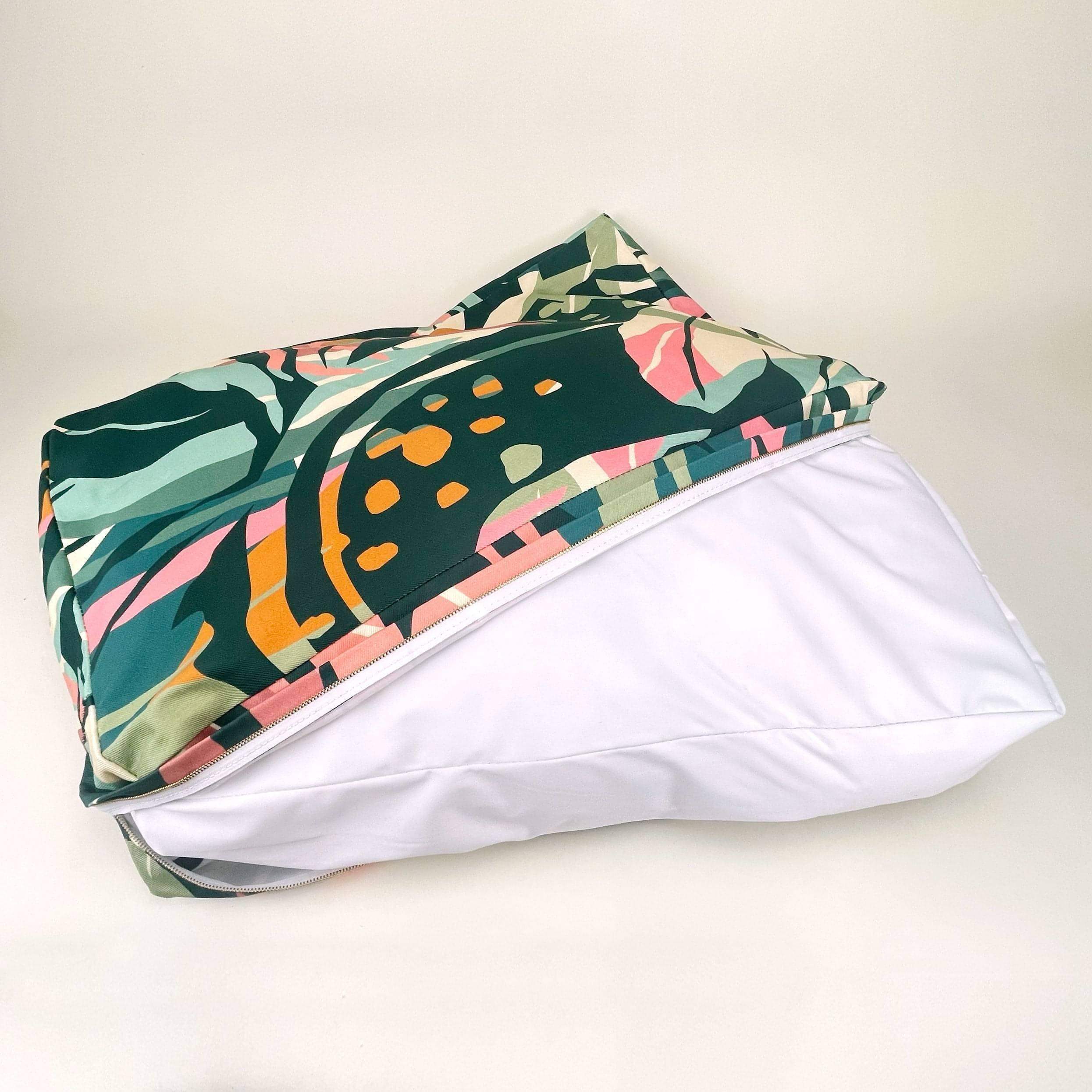 Houndstone Dog Bed, Waterproof Liner, Made in USA - Abstract Tropics