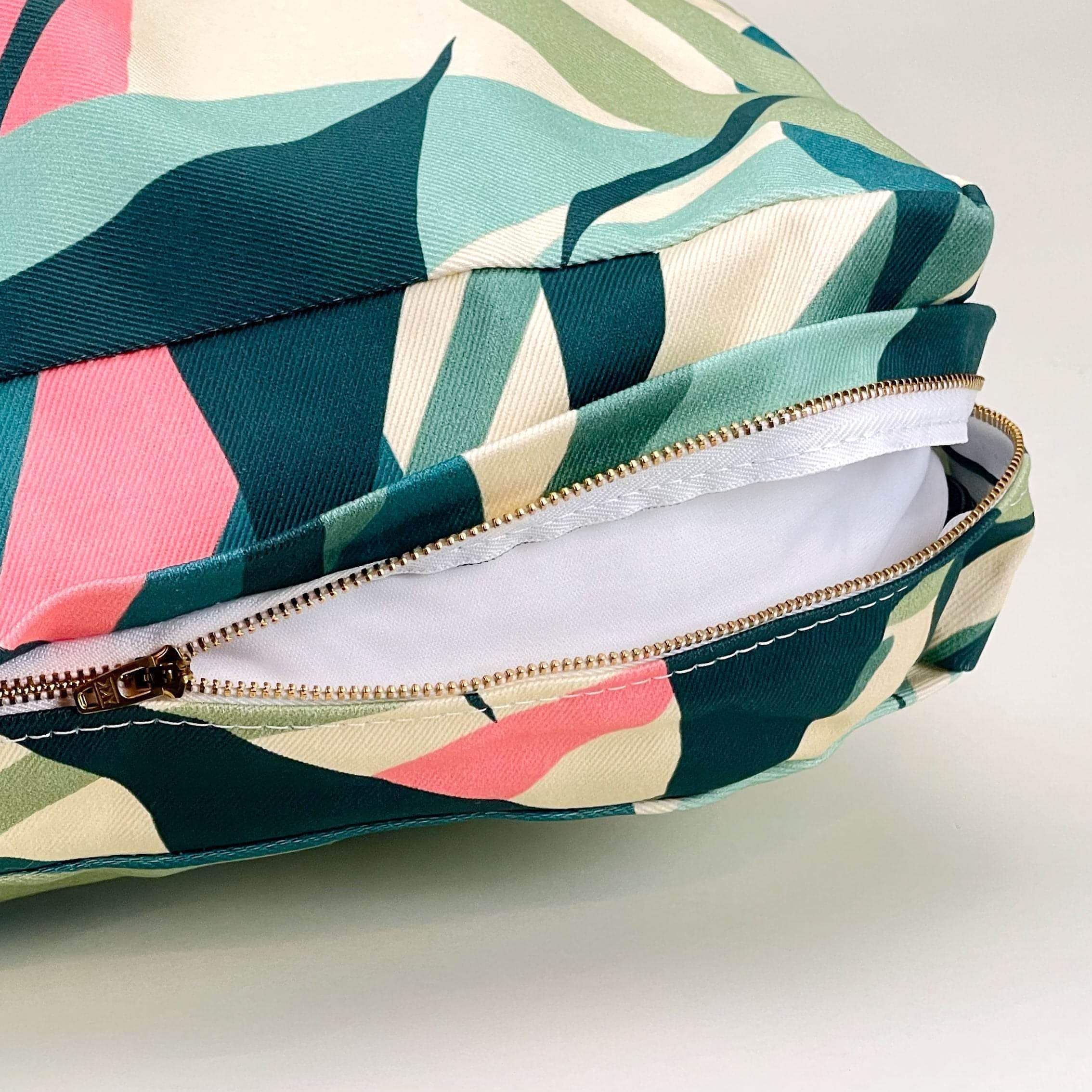 Houndstone Dog Bed, Waterproof Liner, Made in USA - Abstract Tropics