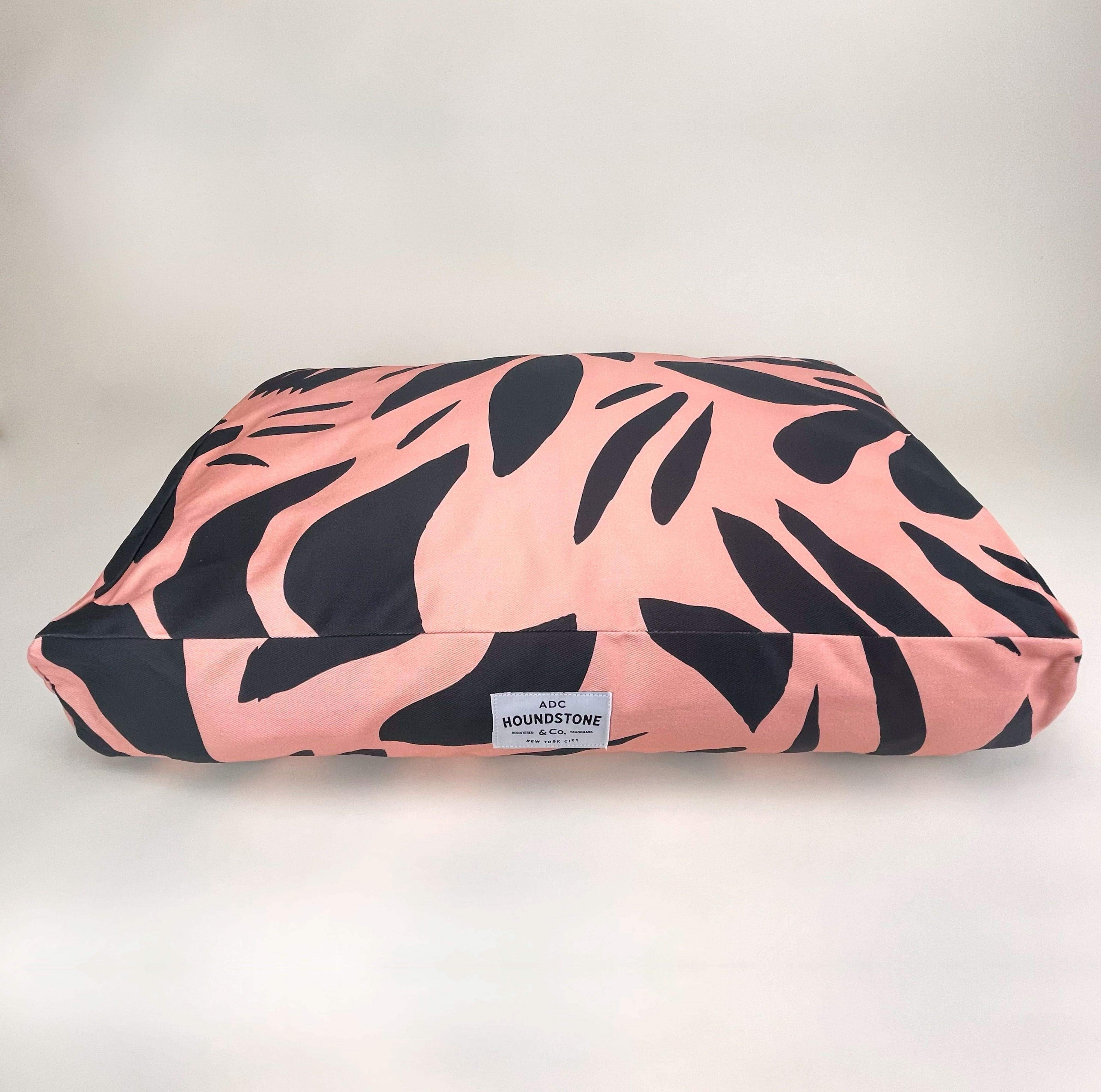 Houndstone Dog Bed, Waterproof Liner, Made in USA - Block Print Floral