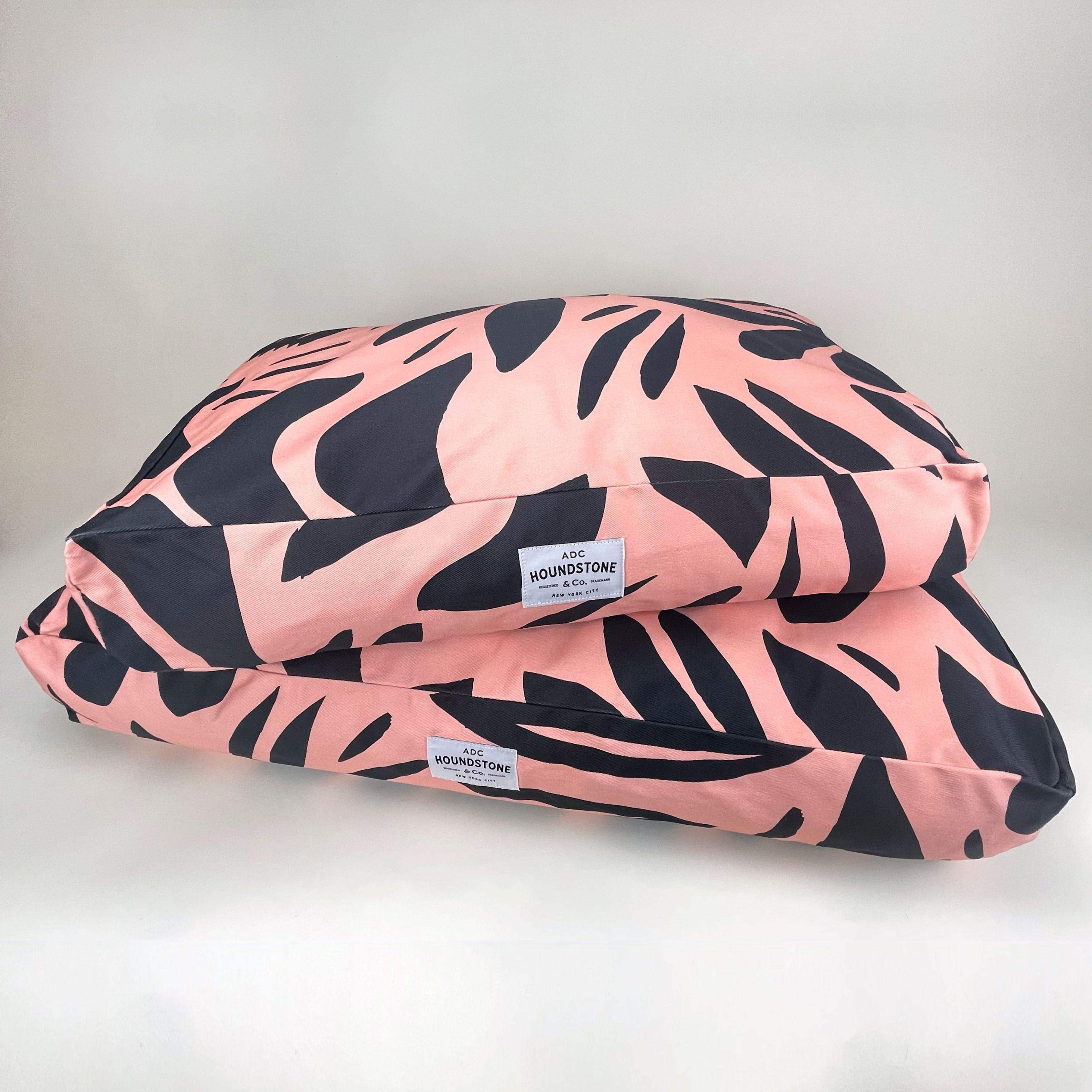 Houndstone Dog Bed, Waterproof Liner, Made in USA - Block Print Floral