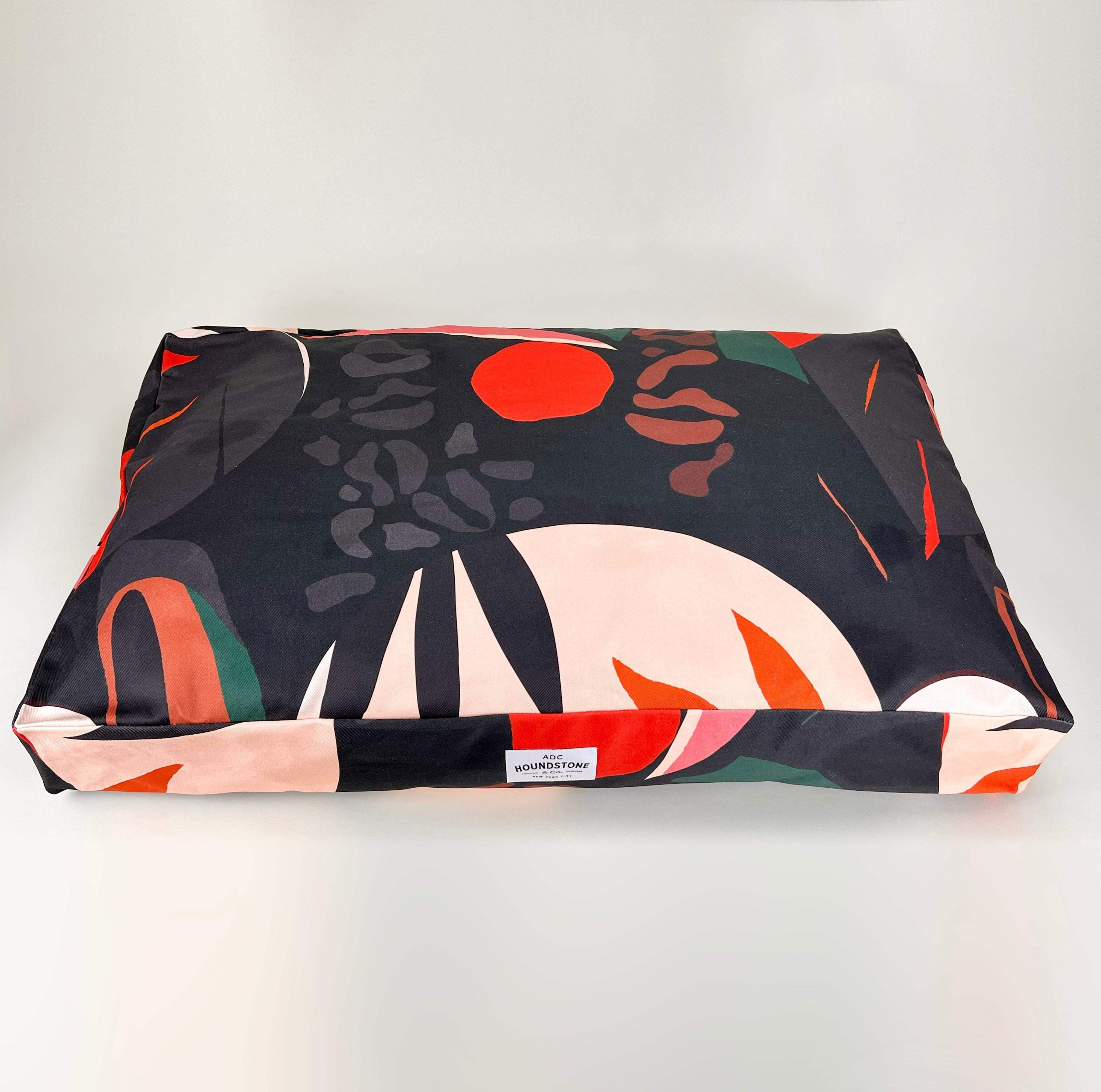 Houndstone Dog Bed, Waterproof Liner, Made in USA - Deep Jungle